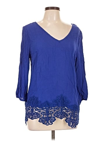 Skies Are Blue 3/4 Sleeve Blouse (view 1)