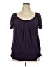 Perseption Concept Purple Short Sleeve Top Size 2X - photo 1
