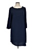 BB Dakota 100% Polyester Solid Blue Casual Dress Size L - photo 1