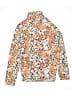 Lands' End 100% Polyester Floral Orange Track Jacket Size 14 - 16 - photo 1