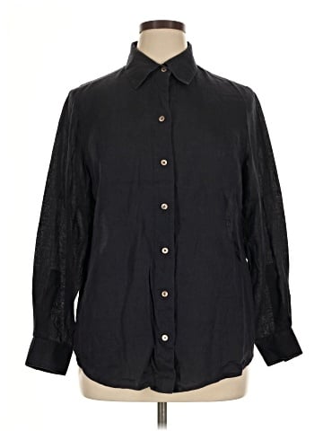 Linda Allard Ellen Tracy 3/4 Sleeve Button-Down Shirt (view 1)