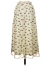 Moon 100% Polyester Print Ivory Casual Skirt Size S - photo 2