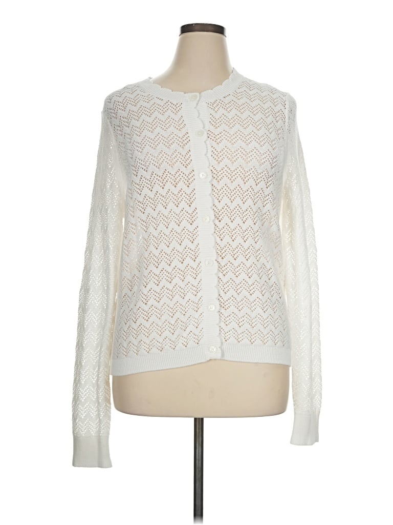 J.crew Factory Store Cardigan Sweater In White
