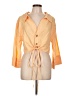 DL1961 100% Linen Color Block Orange 3/4 Sleeve Button-Down Shirt Size L - photo 1