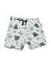 Amazon Essentials 100% Cotton Print Green Board Shorts 9-12 MO / 12 MO - photo 1