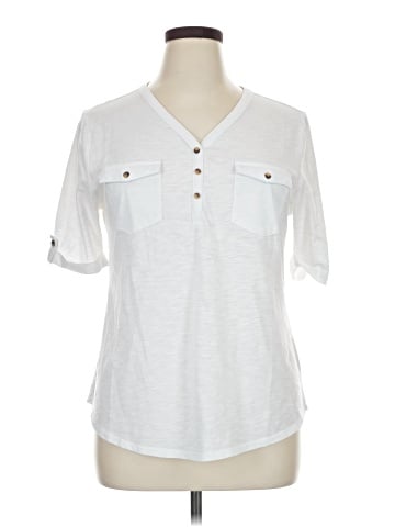 Croft & Barrow Short Sleeve Blouse (view 1)