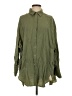 Zara Solid Green Long Sleeve Button-Down Shirt Size S - photo 1