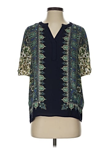 Rose + Olive Short Sleeve Blouse (view 1)