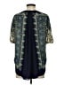 Rose + Olive 100% Polyester Blue Short Sleeve Blouse Size S - photo 2