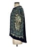 Rose + Olive 100% Polyester Blue Short Sleeve Blouse Size S - photo 5
