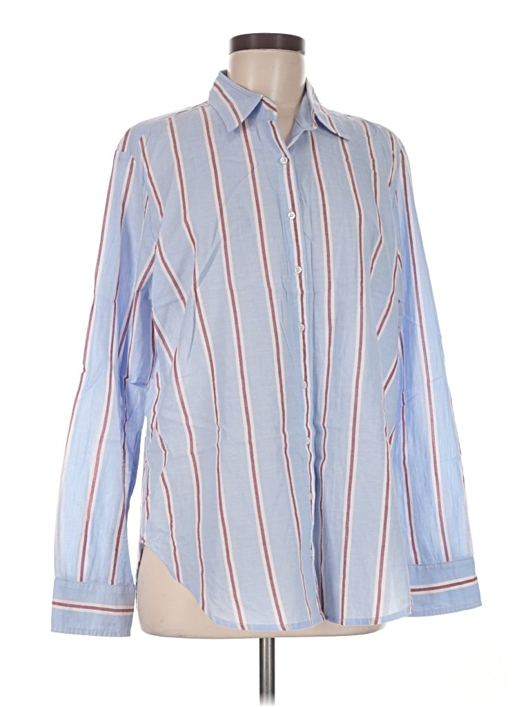 Pre-owned Xirena Long Sleeve Button Down Shirt In Blue