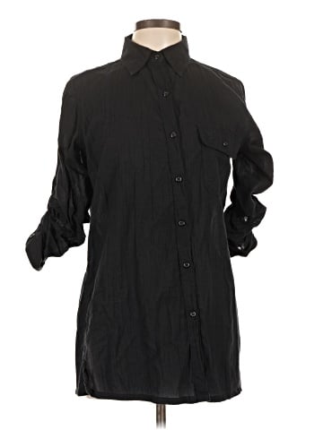 Lauren by Ralph Lauren 3/4 Sleeve Button-Down Shirt (view 1)