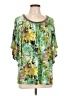 Alfani Green Short Sleeve Blouse Size L - photo 1