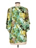 Alfani Green Short Sleeve Blouse Size L - photo 2