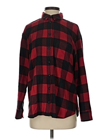 Madewell Flannel Oversized Ex-Boyfriend Shirt in Buffalo Check (view 1)