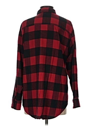 Madewell Flannel Oversized Ex-Boyfriend Shirt in Buffalo Check (view 2)