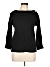 Rafaella 100% Cotton Black 3/4 Sleeve Top Size L - photo 1