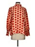 Buru Polka Dots Orange 3/4 Sleeve Blouse Size S - photo 1