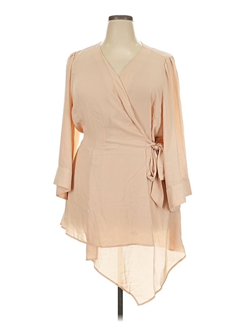 City Chic Casual Dress In Tan