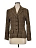 Kasper A.S.L. 100% Nylon Plaid Brown Blazer Size 8 - photo 1