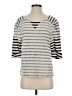Marc by Marc Jacobs Stripes Gray 3/4 Sleeve Top Size S - photo 1