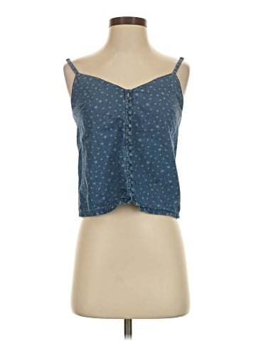 Madewell Denim Button-Down Cami in Star Jacquard (view 1)