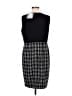 Kasper Houndstooth Black Casual Dress Size 8 (petite) - photo 2