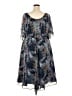 ModCloth 100% Polyester Paisley Blue Casual Dress Size 2X - photo 2