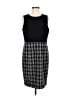 Kasper Houndstooth Black Casual Dress Size 8 (petite) - photo 1