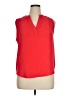 DKNY 100% Polyester Red Sleeveless Blouse Size XL - photo 1