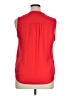 DKNY 100% Polyester Red Sleeveless Blouse Size XL - photo 2