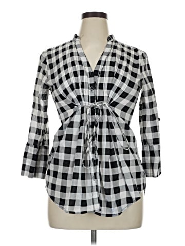 Miley Cyrus & Max Azria 3/4 Sleeve Button-Down Shirt (view 1)