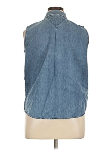Marsh Landing Blues Sleeveless Button-Down Shirt (view 2)