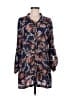 Miss Me 100% Viscose Paisley Blue Long Sleeve Blouse Size M - photo 1