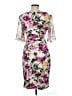 Connected Apparel Floral Ivory Cocktail Dress Size 6 (petite) - photo 2