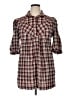 Max Studio Plaid Brown Casual Dress Size XL - photo 1