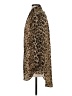 Express 100% Polyester Animal Print Brown Long Sleeve Blouse Size S - photo 5