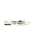 Ann Taylor 100% Leather Metallic Silver Mule/Clog Size 7 - photo 1