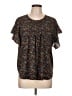 CeCe Black Short Sleeve Blouse Size L - photo 1