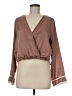 Gypsies & Moondust 100% Polyester Brown Long Sleeve Blouse Size M - photo 1