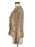 Evan Picone 100% Cotton Animal Print Brown Long Sleeve Blouse Size 6 - photo 5