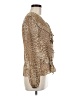 Evan Picone 100% Cotton Animal Print Brown Long Sleeve Blouse Size 6 - photo 4