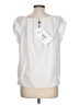 Theory White Short Sleeve Blouse Size L - photo 2