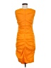 Sara Campbell 100% Polyester Solid Orange Cocktail Dress Size 6 - photo 2