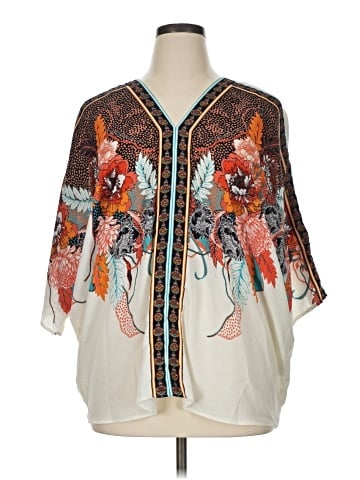 Rose + Olive 3/4 Sleeve Blouse (view 1)