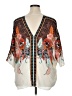 Rose + Olive 100% Polyester Ivory 3/4 Sleeve Blouse Size 1X - photo 2