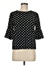 Green Envelope Polka Dots Black 3/4 Sleeve Blouse Size M - photo 1