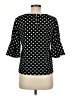 Green Envelope Polka Dots Black 3/4 Sleeve Blouse Size M - photo 2