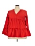 Pomander Place Red 3/4 Sleeve Blouse Size 3X - photo 1