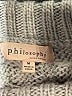Philosophy Republic Clothing 100% Polyester Solid Gray Pullover Sweater Size M - photo 7